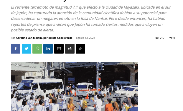 CodexVerde | Expertos de Cigiden analizan las consecuencias y precauciones ante el sismo de Miyazaki