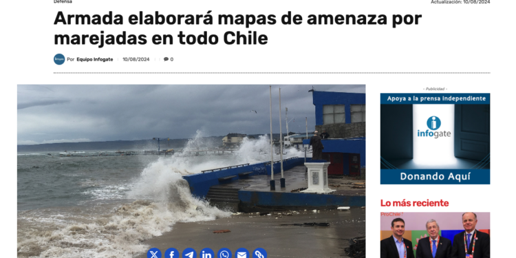 Infogate | Armada elaborará mapas de amenaza por marejadas en todo Chile